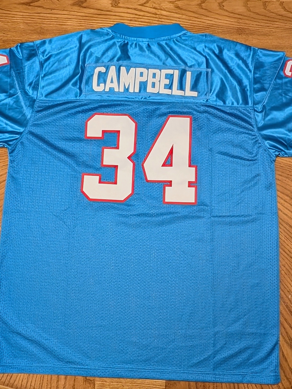 Parker Earl Campbell #34 Houston Oilers Throwback Football Jersey .